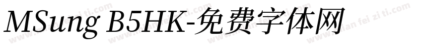 MSung B5HK字体转换